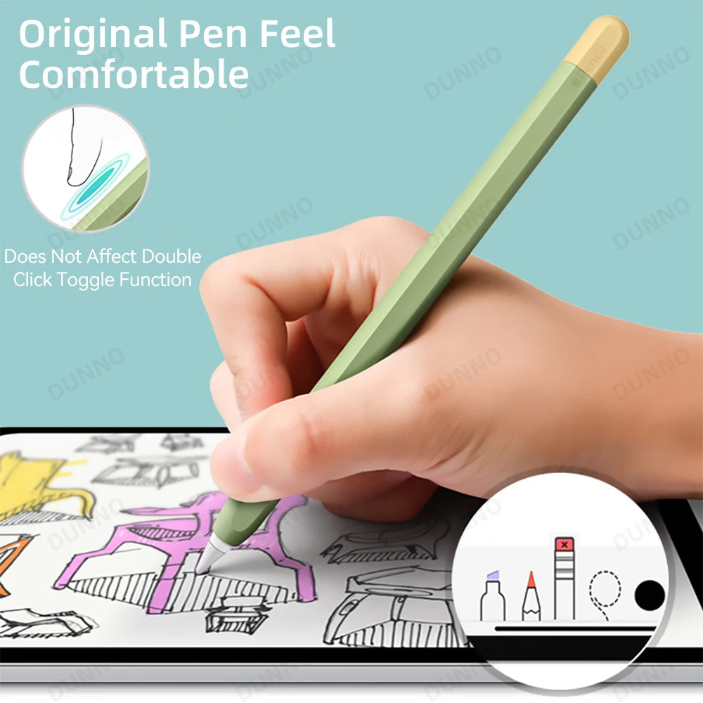 Pencil Case For Apple Pencil 1st 2nd Generation For iPad Apple Pencil Stylus Pen Protective Soft Silicone Cover
