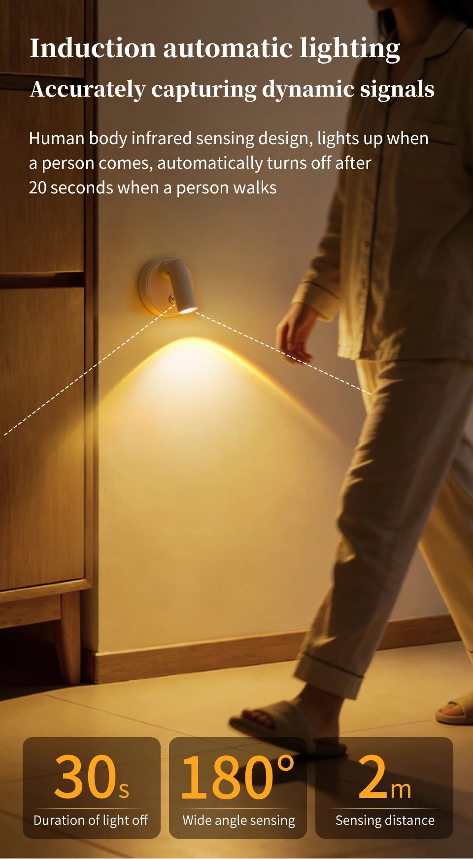 RGB Magnetic Wall Lamp Rotatable Spotlight 3Colors Touch Dimmable with Remote Control Rechargeable Motion Sensor LED Night Light