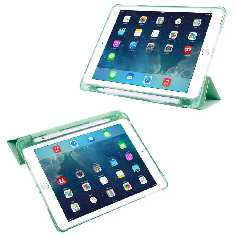 For iPad 9th 10th Generation Case With Pen Holder Trifold Smart Cover For iPad 10 2 10.2 9.7 iPad 9 10 8 7 6 5th Gen Air 11 4 5