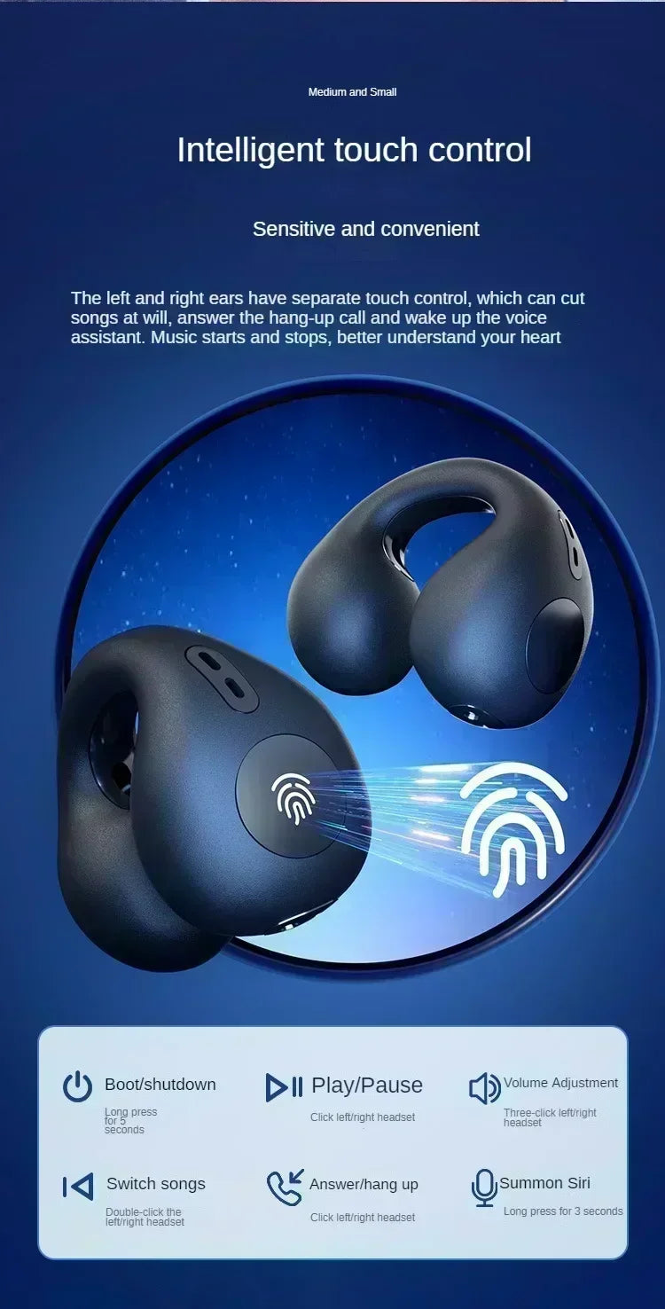 New Original TWS Bone Conduction Wireless Bluetooth 5.3 Headphones Sports Earphones HiFi Sound Quality TWS Headset