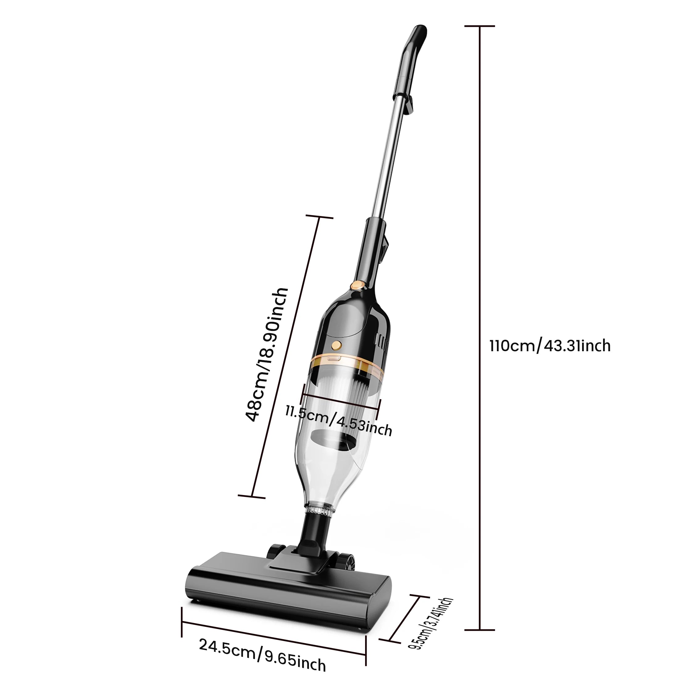 INSE R7 Corded Vacuum Cleaner, 20Kpa 600WPowerful Suction Handheld Stick Vacuum With 16Ft Cord, 2 in 1 Lightweight Vacuum Cleaner for Hard Floor Pet Hair