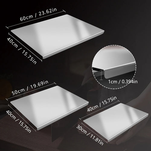 304 Stainless Steel Cutting Board Butcher Block Household Rolling Board Kitchen Supplies Food Preparation Meal Prep Tools