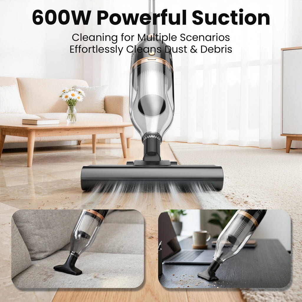 INSE R7 Corded Vacuum Cleaner, 20Kpa 600WPowerful Suction Handheld Stick Vacuum With 16Ft Cord, 2 in 1 Lightweight Vacuum Cleaner for Hard Floor Pet Hair