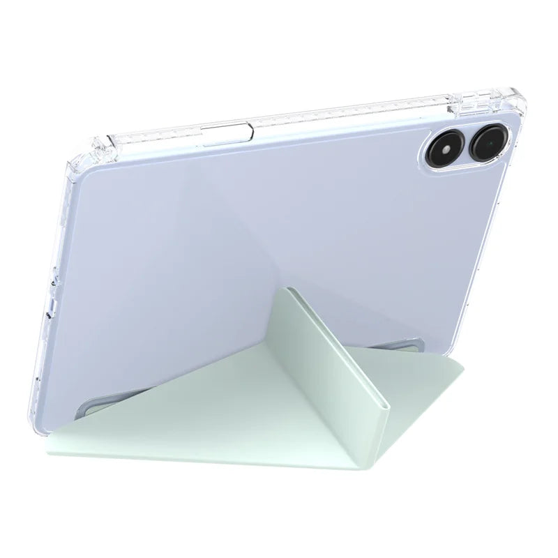 Clear Multi-Folding Tablet Cover For Redmi Pad Pro Case 12.1 with Pencil Holder Funda For Redmi Pad Pro Poco Pad 12 1 2024 Case