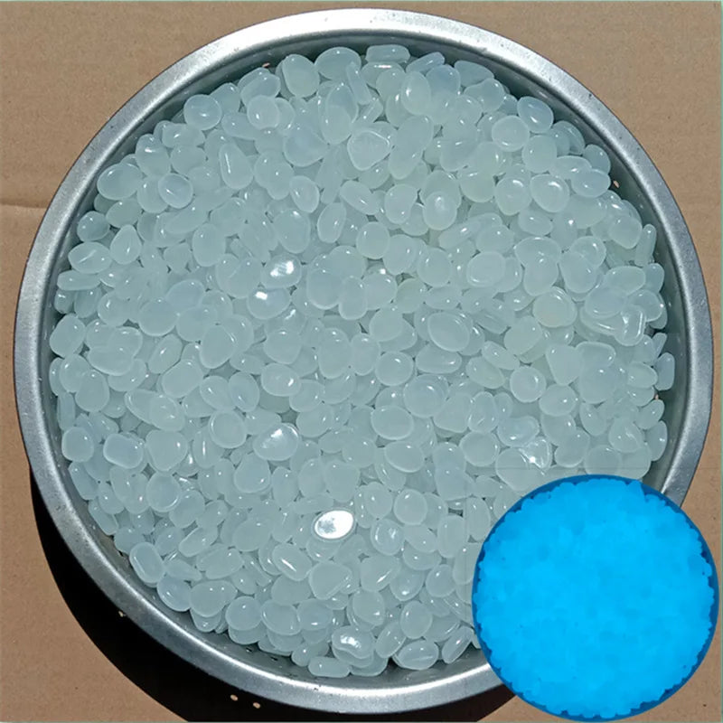 50Pcs Glow in the Dark Garden Pebbles For Sidewalk Garden Terrace Lawn Garden Patio Fish Tank Aquarium Decoration Glow Stone