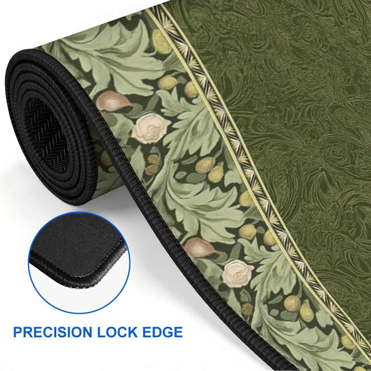 European Vintage Floral Mouse Pad-Non-Slip Bottom, Dust-proof, Smooth Surface Table Protector for Home Office Gaming, Study Desk