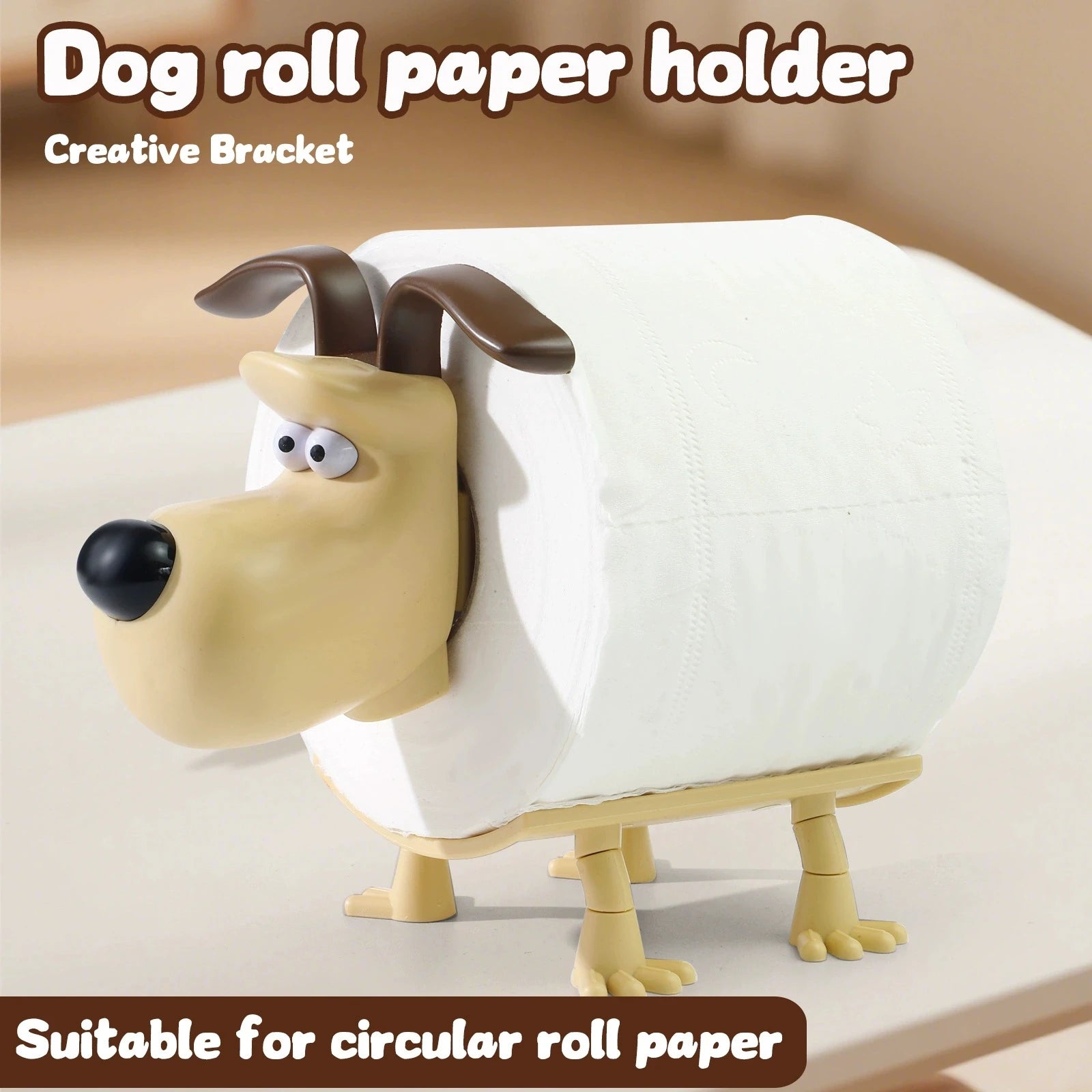 Cute Raccoon Dog Sheep Toilet Paper Holder Playful Bathroom Decor With Trash Can Lid Cover Unique Gift Idea Funny Home Accessory