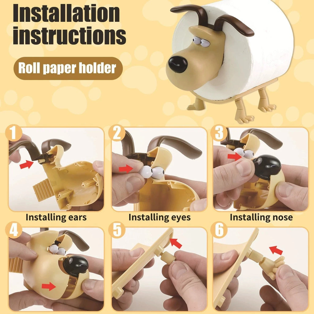 Cute Raccoon Dog Sheep Toilet Paper Holder Playful Bathroom Decor With Trash Can Lid Cover Unique Gift Idea Funny Home Accessory