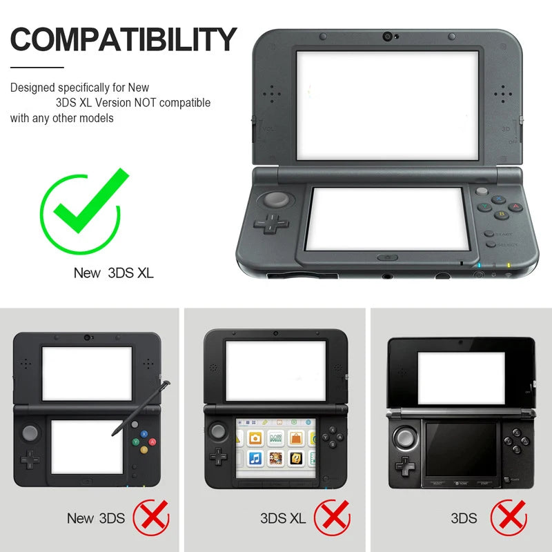 Portable Hard Pouch Bag Case for New 3DS XL/LL Console Includes Carrying Case Stylus Pen and Screen Protectors Accessories Kit