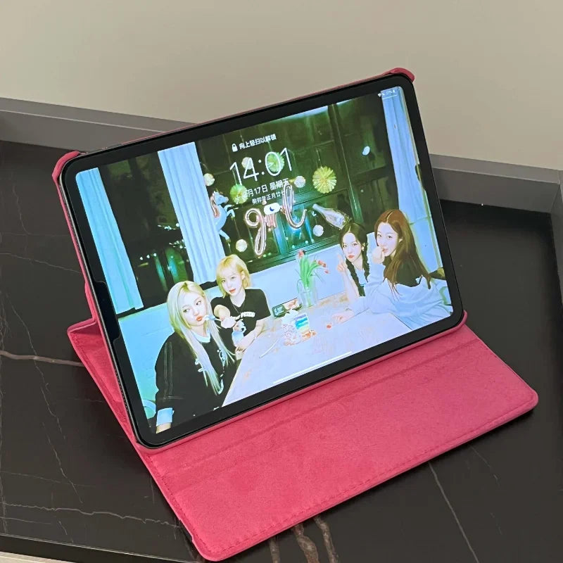 Case for iPad Pro 12.9 iPad Cover 2015/2017/2018/2020/2021/2022 360 Rotating Case iPad Pro 3rd 4th 5th Gen 11"inch Funda+Sticker