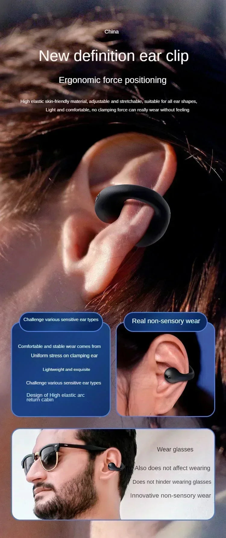 New Original TWS Bone Conduction Wireless Bluetooth 5.3 Headphones Sports Earphones HiFi Sound Quality TWS Headset
