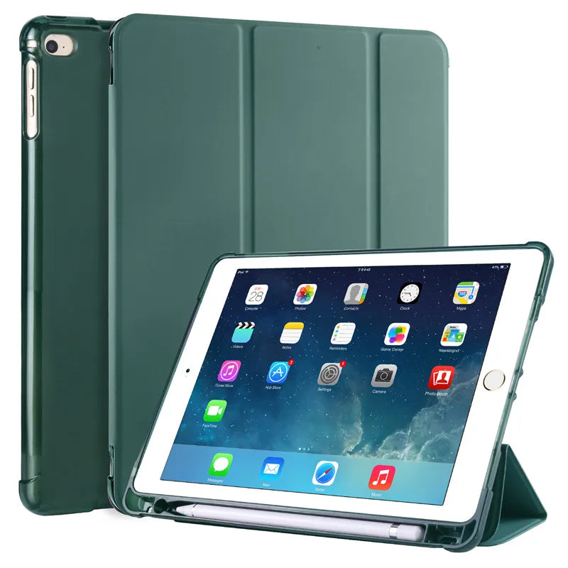 For iPad 9th 10th Generation Case With Pen Holder Trifold Smart Cover For iPad 10 2 10.2 9.7 iPad 9 10 8 7 6 5th Gen Air 11 4 5