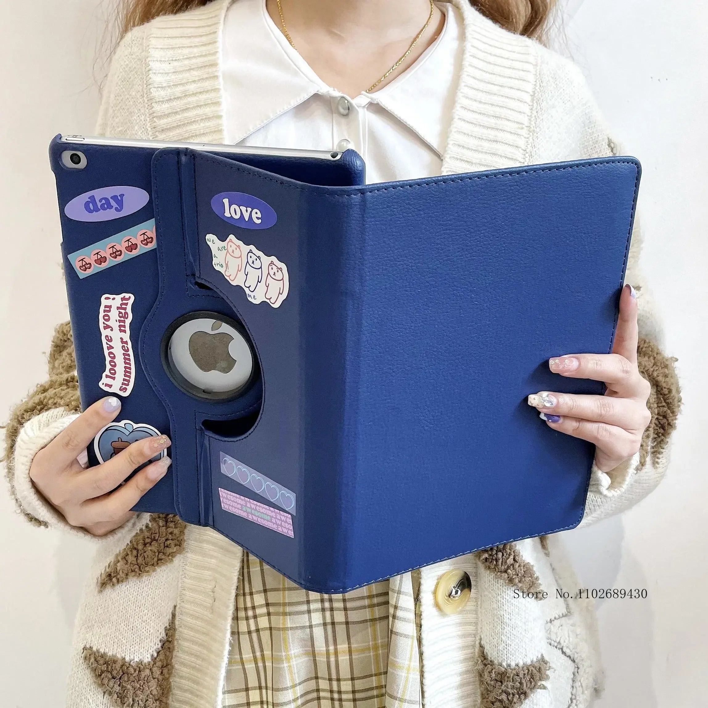 Case for iPad Pro 12.9 iPad Cover 2015/2017/2018/2020/2021/2022 360 Rotating Case iPad Pro 3rd 4th 5th Gen 11"inch Funda+Sticker