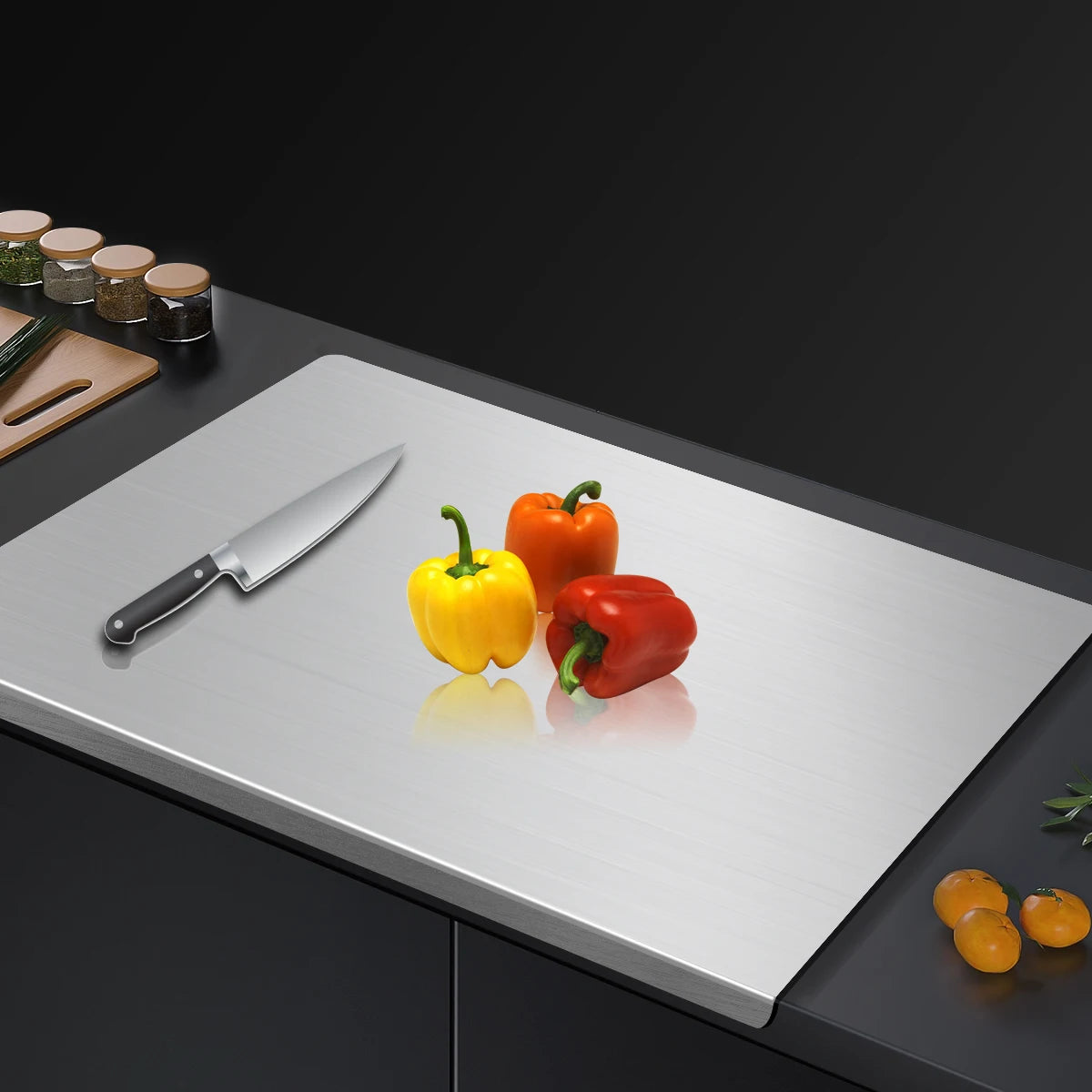 304 Stainless Steel Cutting Board Butcher Block Household Rolling Board Kitchen Supplies Food Preparation Meal Prep Tools