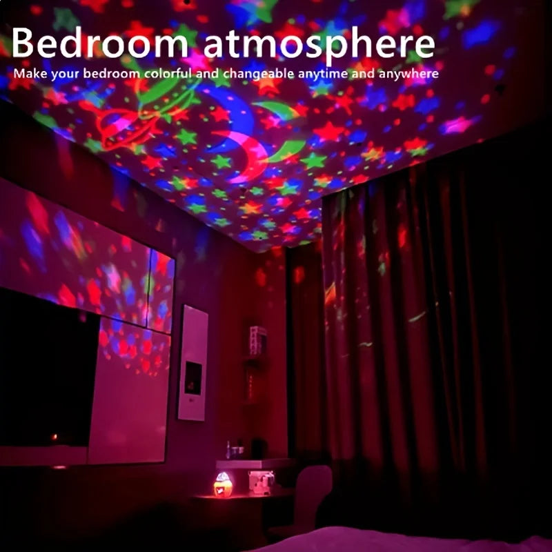 LED Night Lights Starry Sky LED Galaxy Projector USB Aurora Lamp 7-Mode Colorful Remote Control Room Party Decoration Kids Gifts